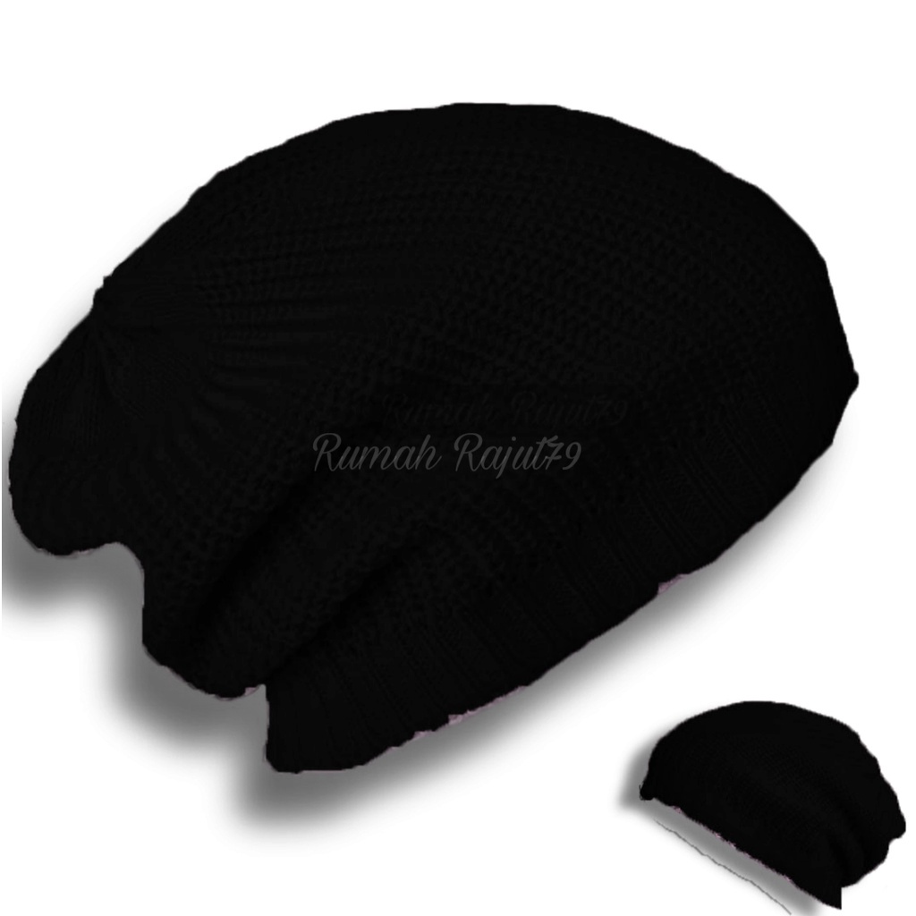 Kupluk topi rajut bannie hat dewasa motif Seker 7GET