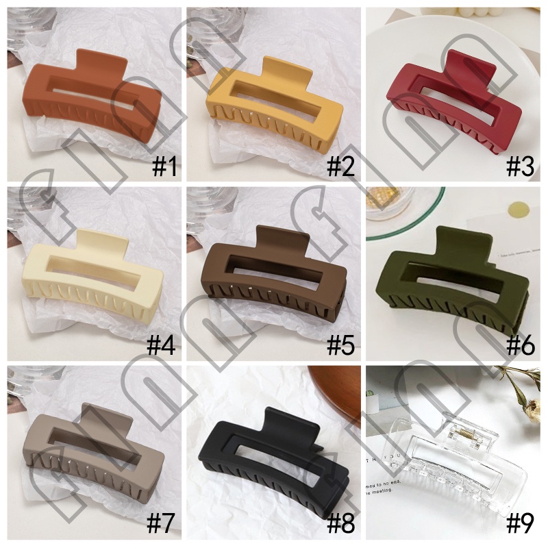 Jepit Rambut Salon Model Kotak Bolong 8 Cm / Jedai Salon Matte Gaya