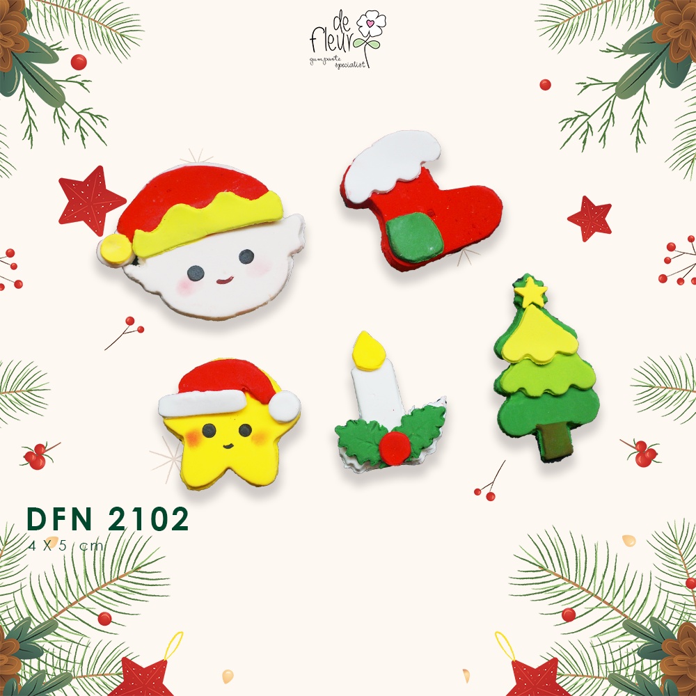 

Gumpaste hiasan kue natal kurcaci kaos kaki
