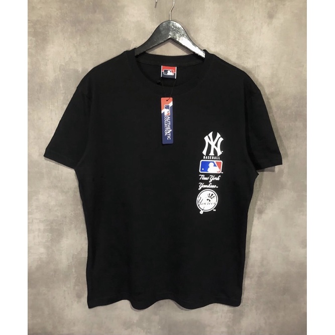 Baju Kaos NY Newyork MLB Hitam Pria Dan Wanita