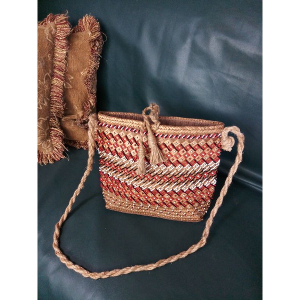 tas wanita pandan mote handmade
