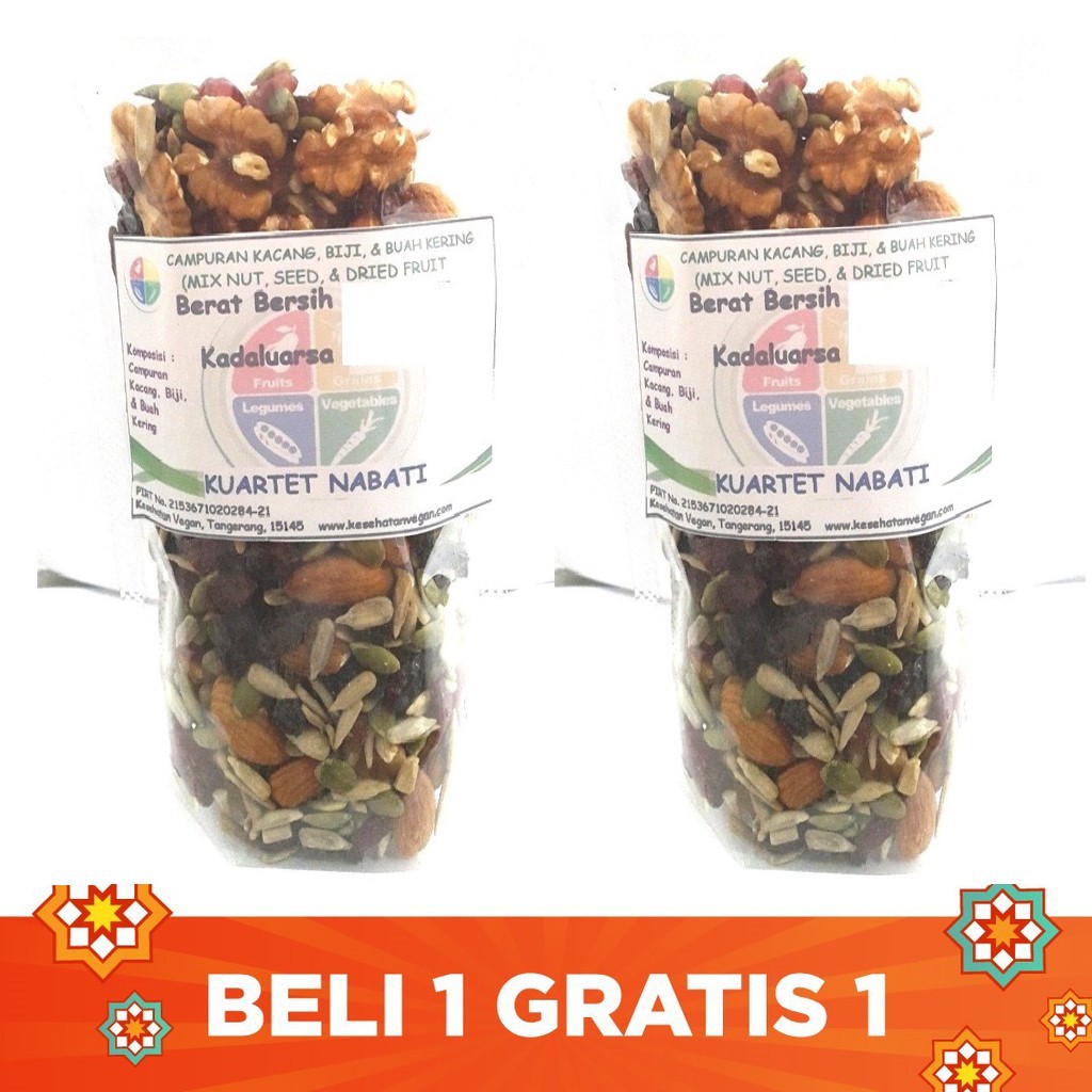 

Buy 1 Get 1 Free Original Mix Nut 250 Gr Varian Mentah atau Roasted