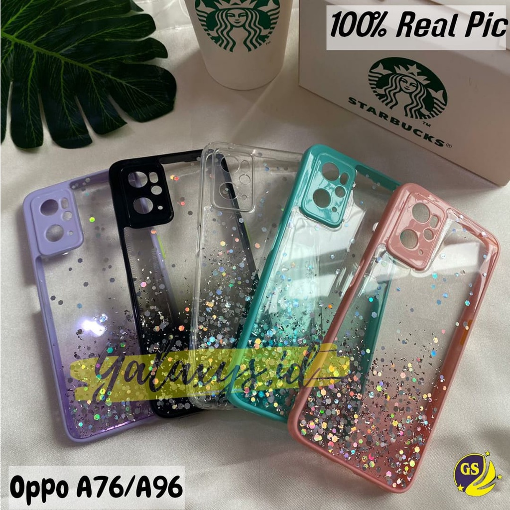 OPPO A16K / A16E / A76 / A96 2022 / Oppo Reno 8 4G / RENO 7 4G Reno 6 4G 5G Reno 5 5F 4F 4 4G 5G Case Dove Glitter Bling Star Light Candy Camera Macaron Gliter Pelindung Kamera