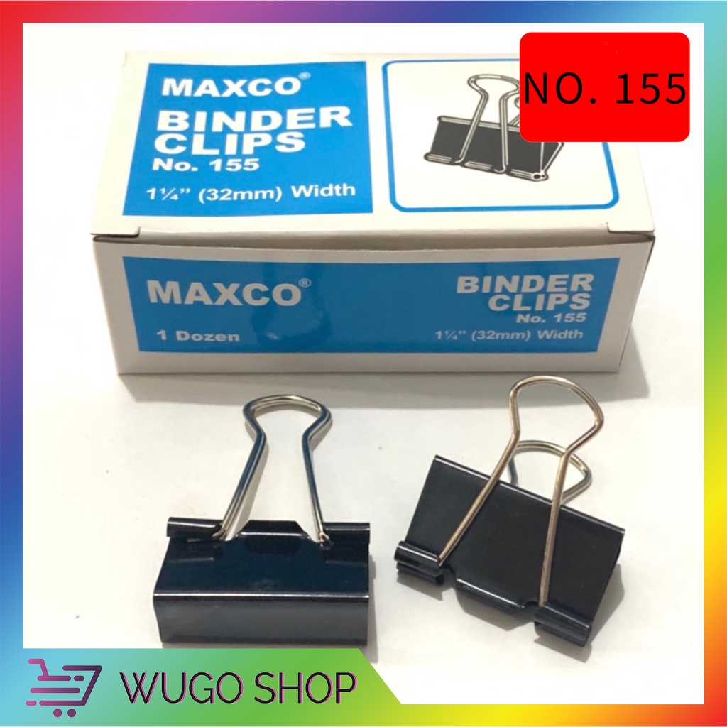 

Binder Clip/Klip Hitam Maxco No 155 - Harga Per Lusin