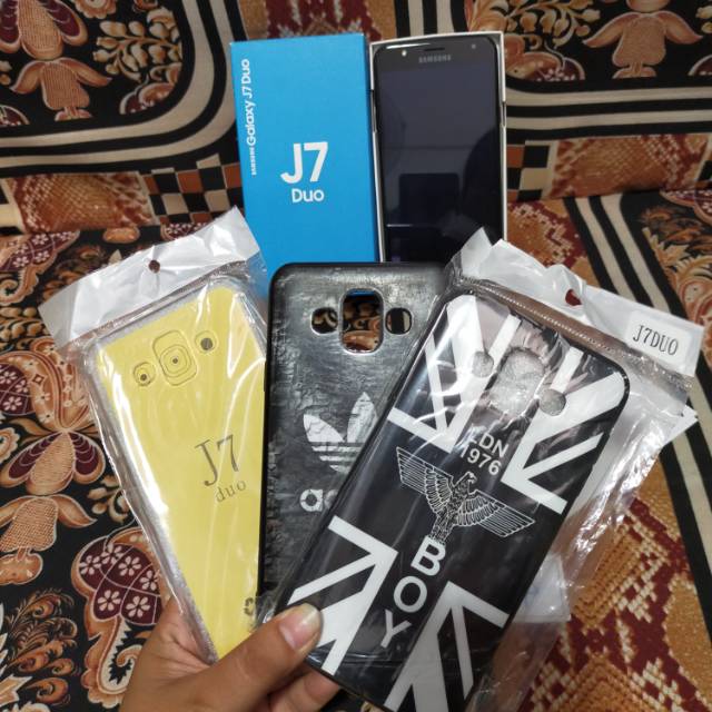 Handphone Samsung J7 Duo Ram 3GB-32GB SECOND/BEKAS/SEKEN BONUS SOFTCASE FULL SET