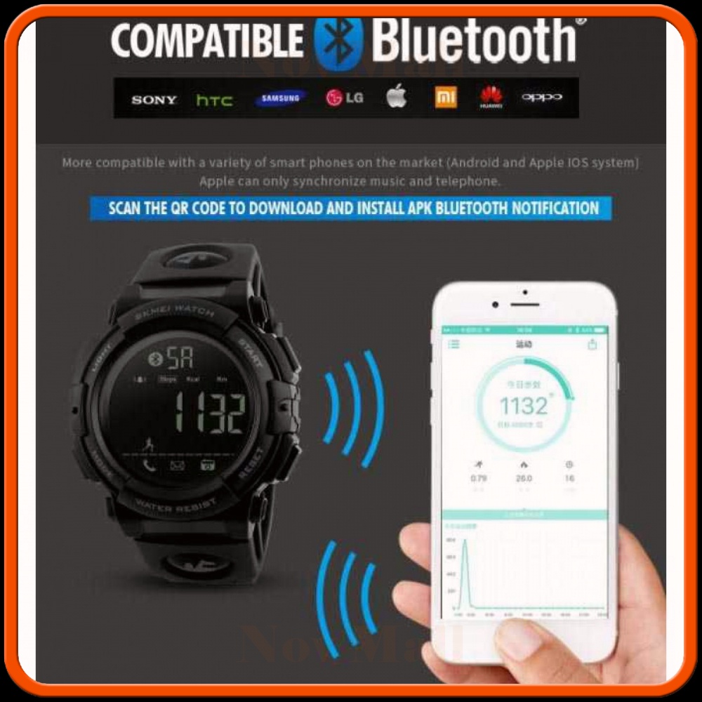 SKMEI Jam Tangan Olahraga Smartwatch Bluetooth - 1303