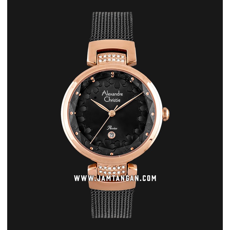 Alexandre Christie AC 2756 LD BBRBA Ladies Black Dial Black Stainless Steel