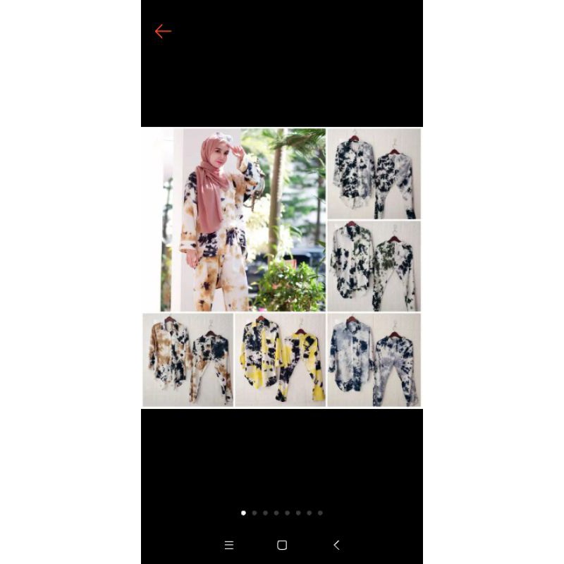 One set tie dye / setelan tie dye panjang / tie dye premium