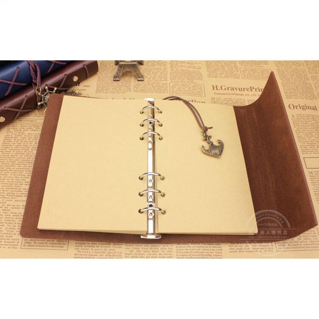 [ORIGINAL] Notebook Binder Cokelat Buku Catatan Hadiah Unik Harian Terbaru A5