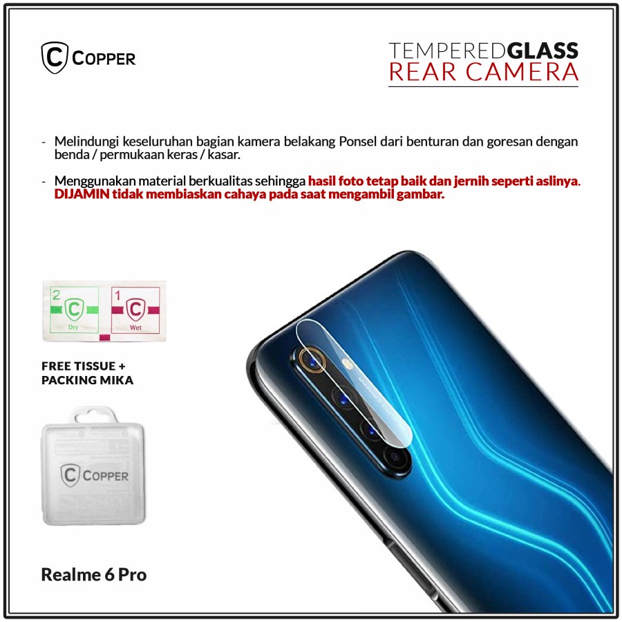 Realme 6 Pro Tempered Glass Camera Anti Gores Kamera Bening - D2