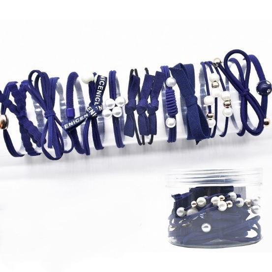 Ikat Rambut 12 Pcs KODE 228 Ikat Rambut Set Wanita Termasuk Tabung Kunciran Rambut SeT / IR013-2