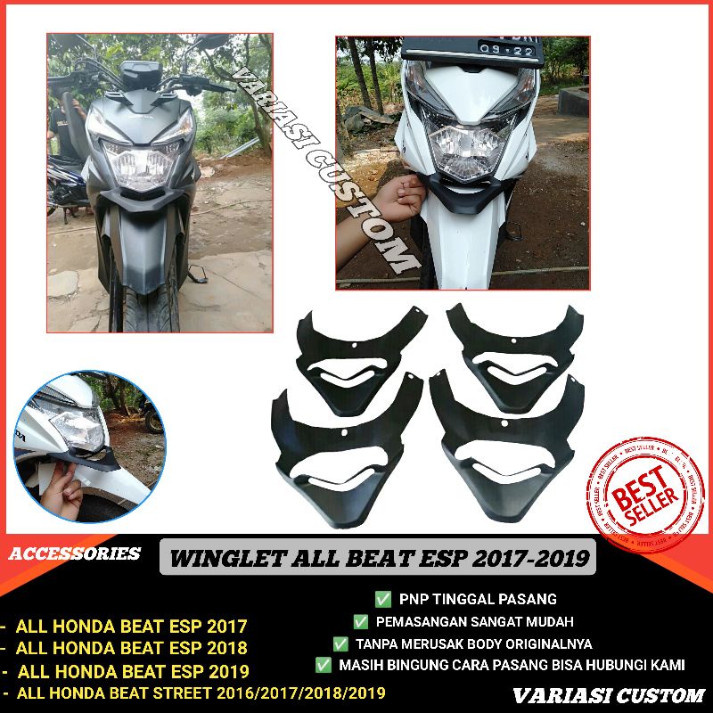 Aksesoris Winglet Beat Street Beat Fi esp new 2016 sampai 2019 Sayap Beat fi new