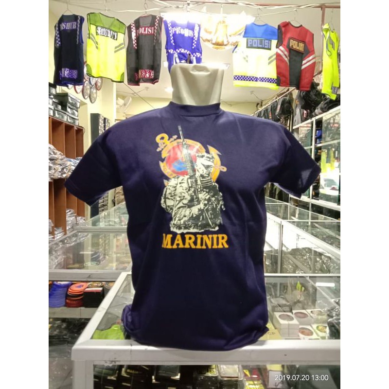 Kaos Target Marinir Jangkar biru dongker|Kaos Oblong marinir|kaos oblong biru dongker