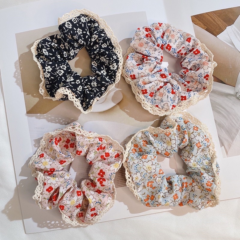 Scrunchie Ikat Rambut Korea Import Good Quality