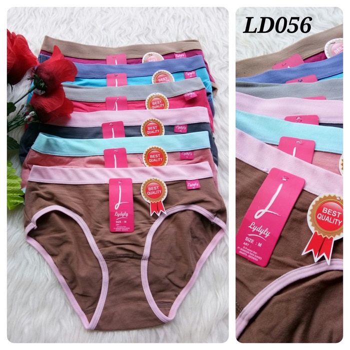 6 Pcs CD Lydyly Karet Lebar LD 056 | Celana Dalam Wanita Dewasa | Open LD056 Perempuan Pakaian Dalam ABG Remaja | Grosir Setengah Lusinan