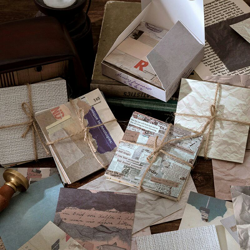 

10 lembar kertas vintage deco paper journaling aesthetic retro scrapbook [ Ridhl Stuff ]