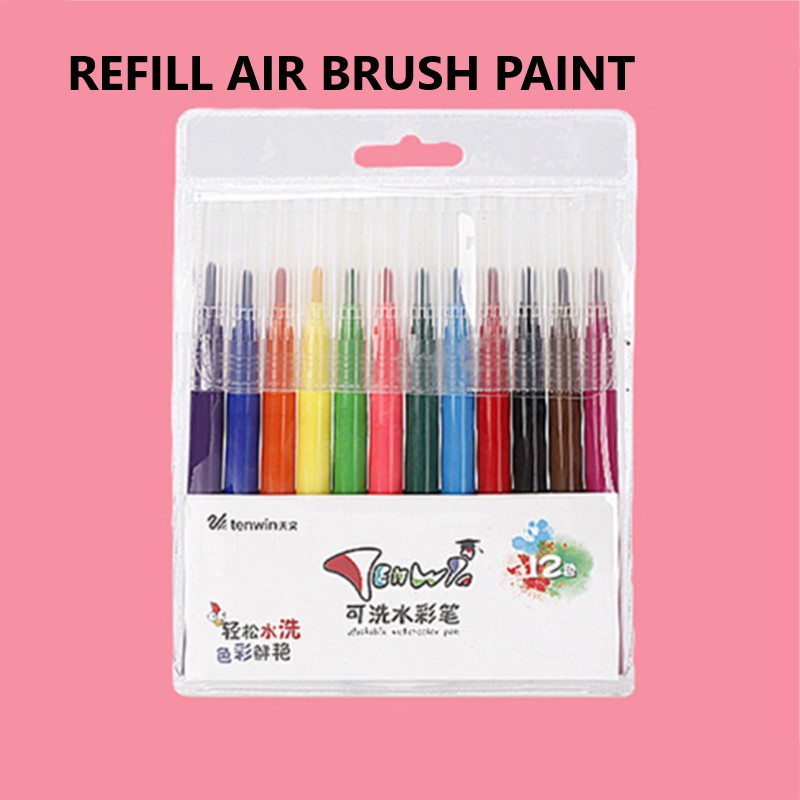 Triple W Refill 12 Airbrush Coloring Spidol Pengganti Warna Cadangan