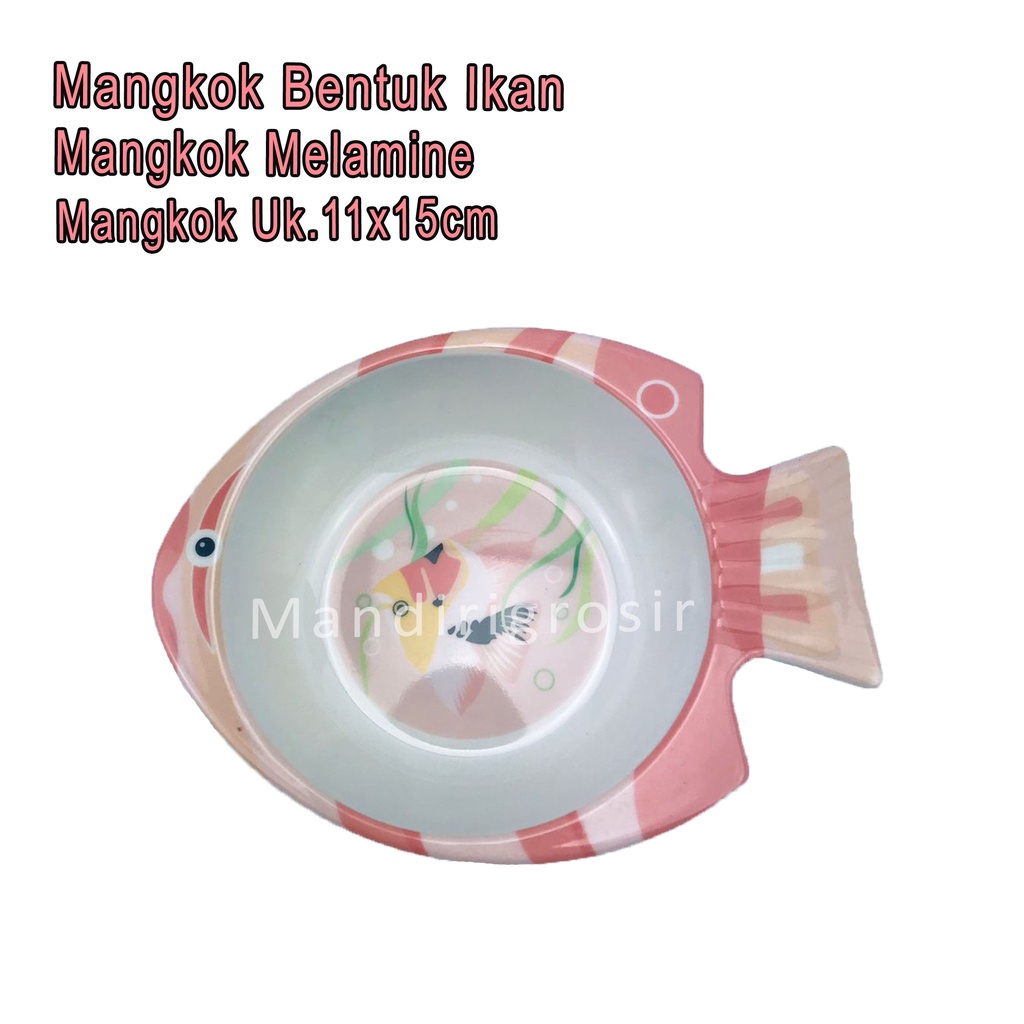 Mangkok Serbaguna *Mangkok * Mangkok Bentuk Ikan * Melamine 11x15cm