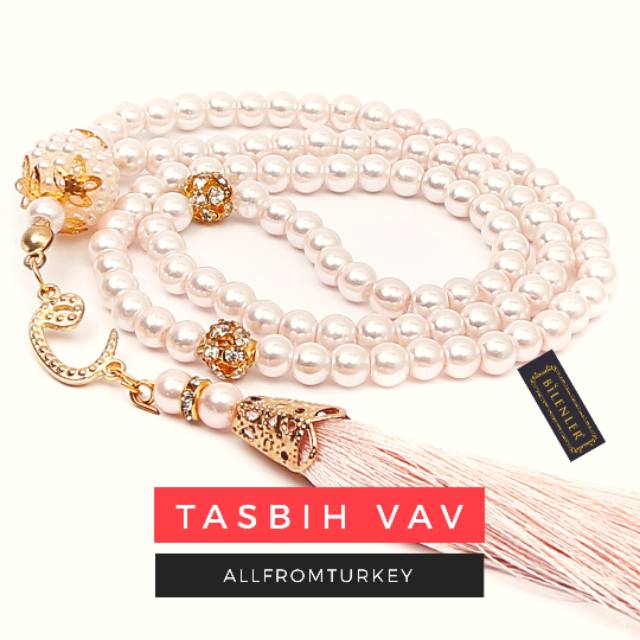 Tasbih Mutiara Turki Vav 99 l Tasbih Mewah Lux Murah COD