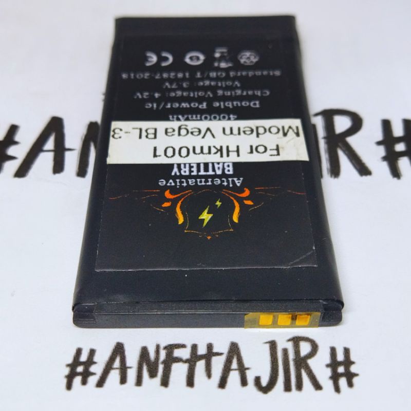 BATRE BATREI ALTERNATIF FOR HKM 001 MODEM WIFI 4G VEGA BL-3 BOLT MIFI  BATRAI BATERAI HKM 001 M121H 