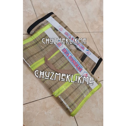 Tikar lipat dua sangkar/Tikar lantai cap dua sangkar/Alas gelaran/Tikar Dua sangkar