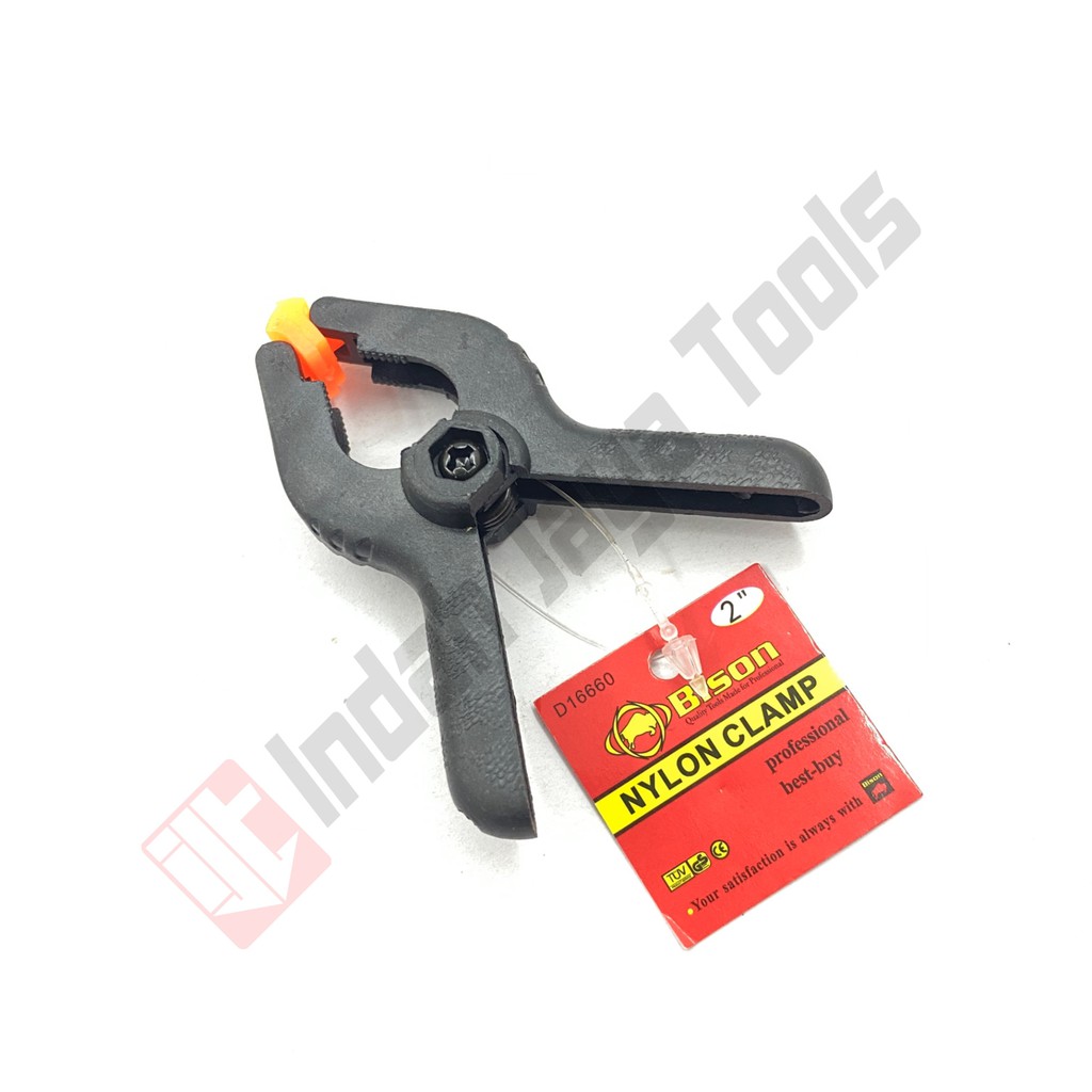 BISON Spring Clamp 2 3 4 6 Inch Nylon Penjepit Kayu Besi Klem Catok