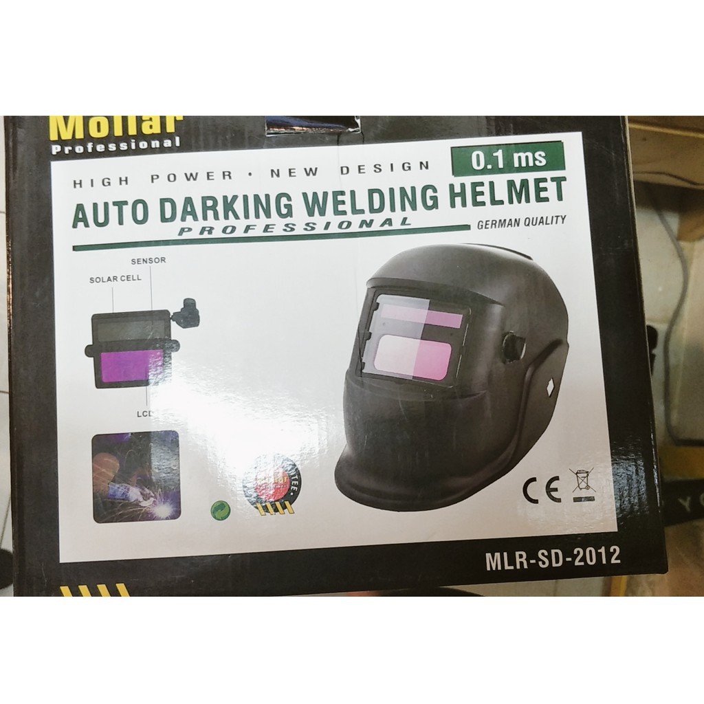 Helm Las Otomatis Mollar Auto Darkening Helmet / Kedok Las Otomatis