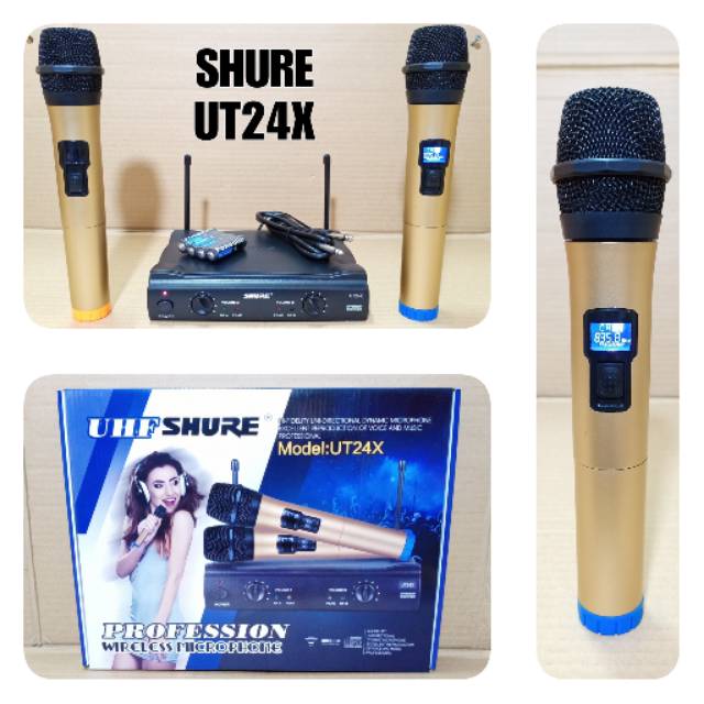 SHURE UT24X PROFESIONAL MICROPHONE HANDHELD CLIP ON HEADSET WIRELESS