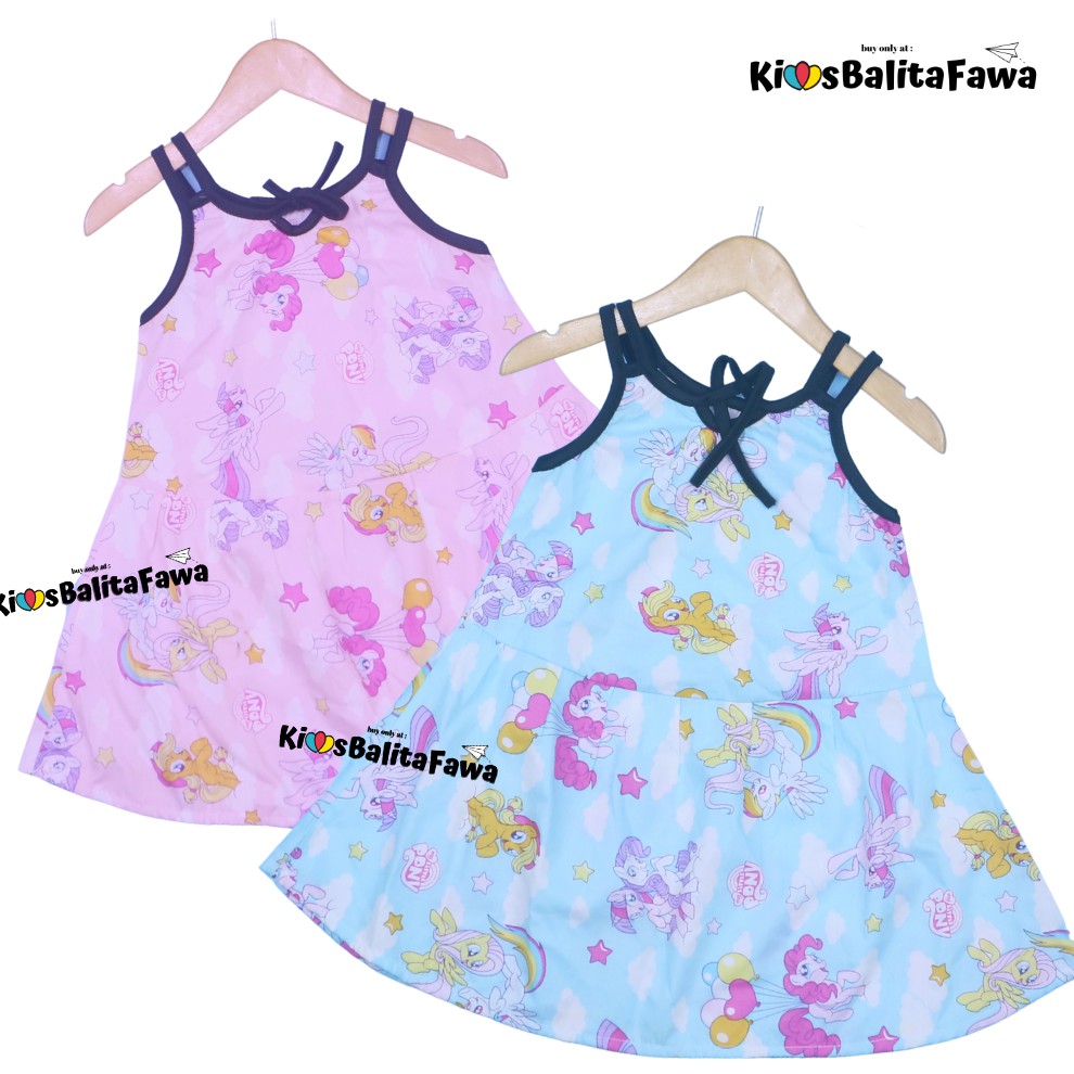 Dress Lilly uk 2-3 Tahun / Dres Balita Karakter Yukensi Daster Atasan Tidur Baju Anak Perempuan Adem
