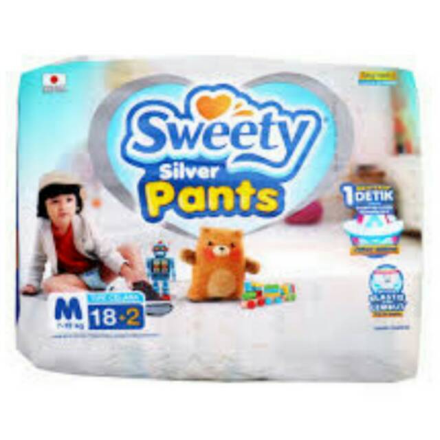 SWEETY SILVER PANTS PAMPERS SWEETY SIZE M SIZE L | Shopee Indonesia