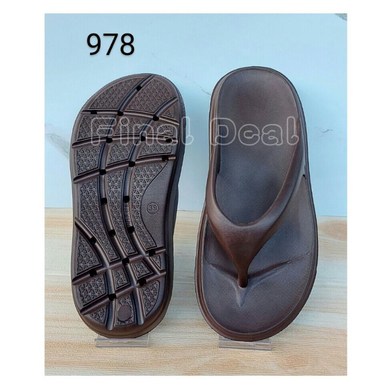 Sandal Jepit Karet Pria Wanita Flip Flop Sendal Rumah, Sandal Pantai Casual 978