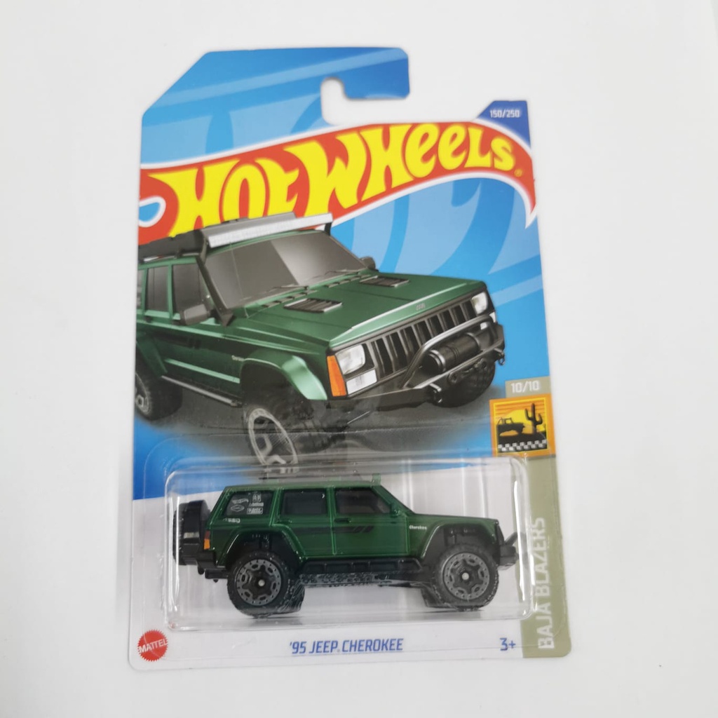 Diecast Hot Wheels H22 95 JEEP CHEROKEE Hijau H22 Merah Q22 Putih J23 treasure hunt reguler white red green HW Hotwheels Mobil Mainan Anak