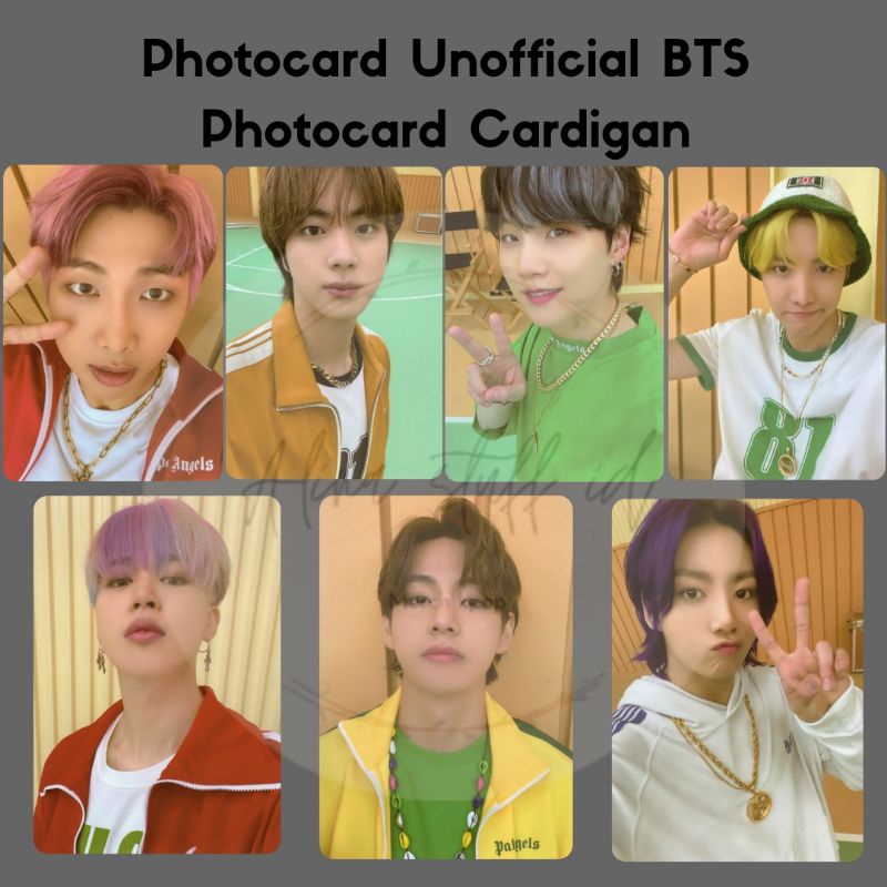 (ready stok) Photocard Unofficial BTS Cardigan Butter print 1 sisi