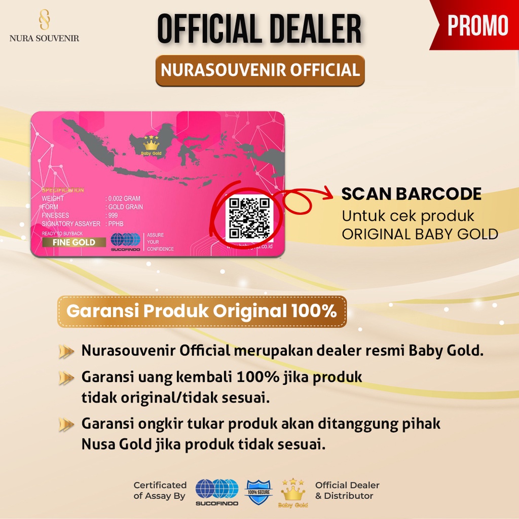 (GARANSI TERMURAH) Baby Gold Mini Gold Emas 0.002 Gram-1