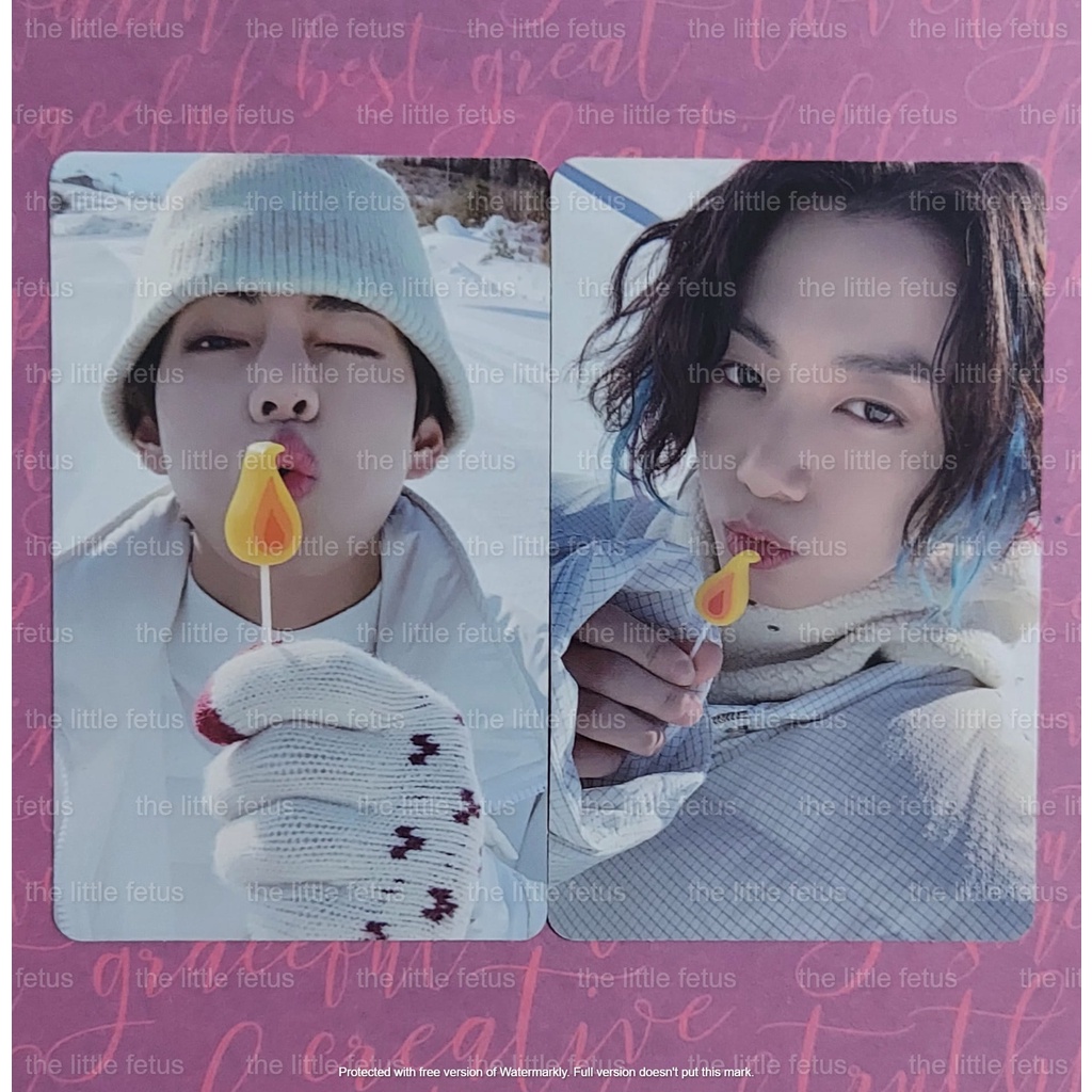 [❗❗READ DESC❗❗] BTS OFFICIAL PHOTOCARD PC WINTER PACKAGE 2021 WINPACK TAEHYUNG V JUNGKOOK JK