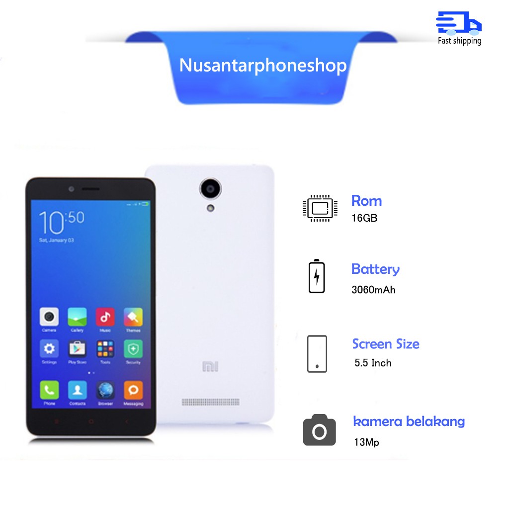 (COD) XIAOMI REDMI NOTE 2 4G RAM2/16GB