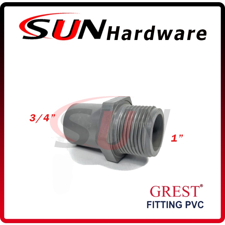 Sok Drat Luar 1 x 3/4 Inch Grest Sambungan Fitting Pipa Sdl Socket