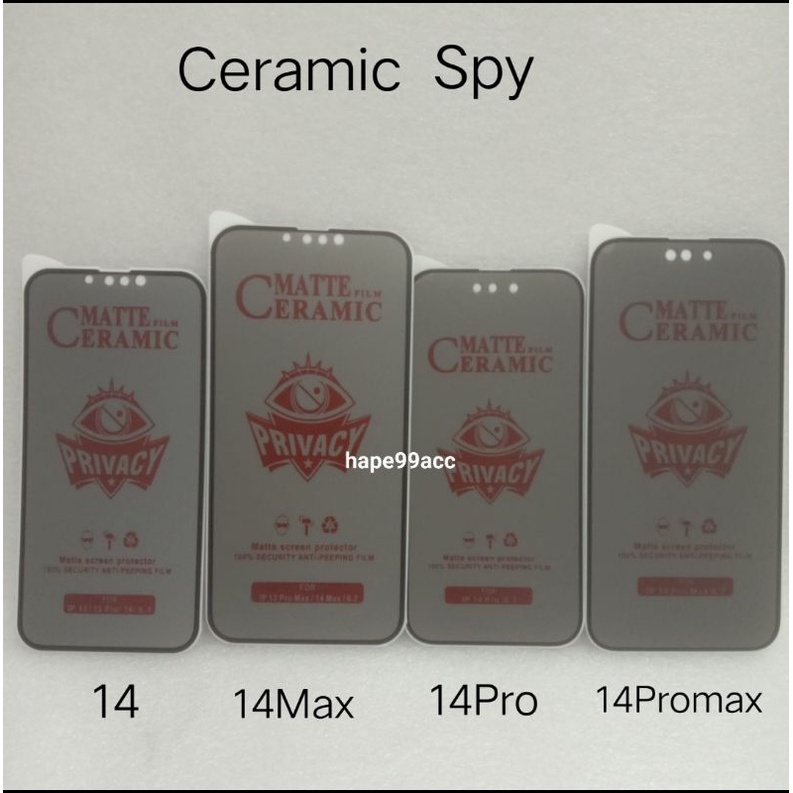 Iphone 14 14 Plus 14 Pro 14 Pro Max anti gores spy nano ceramic matte