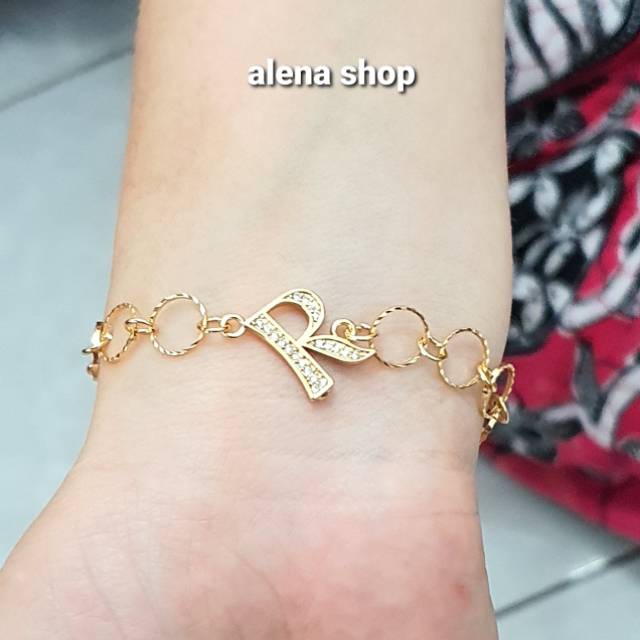 [GROSIR] Gelang Huruf/Abjad Antikarat Asli Titanium Premium