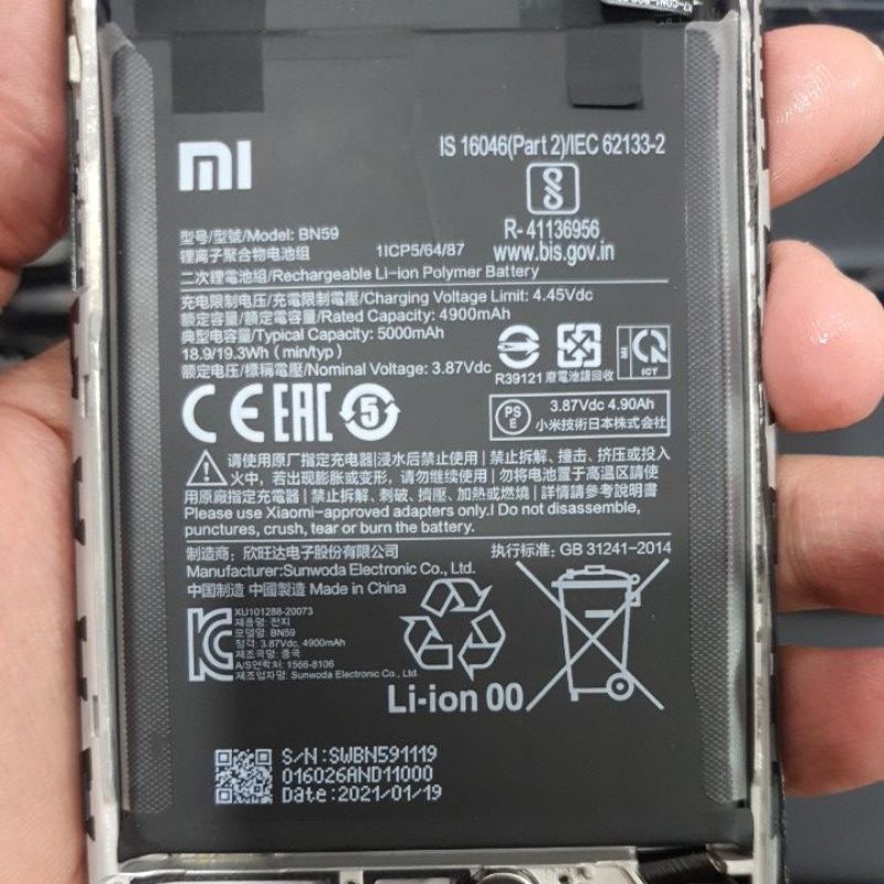 BATERAI BATRE BATTERY BN59 XIAOMI REDMI NOTE 10 / NOTE 10S COPOTAN