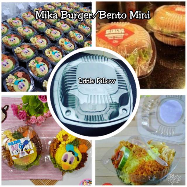 (BURGER ISI 50) Mika Burger/Mika Bento Mini/Mika Snack/Mika Nasi/Tray Burger Mini