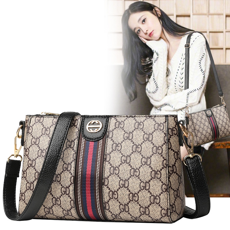 Tas Selempang Wanita Motif Bunga Tas Wanita Fashion Korea Tas Cewek Kasual Style Sling Bag Women PU AZGALERY / COD / T280