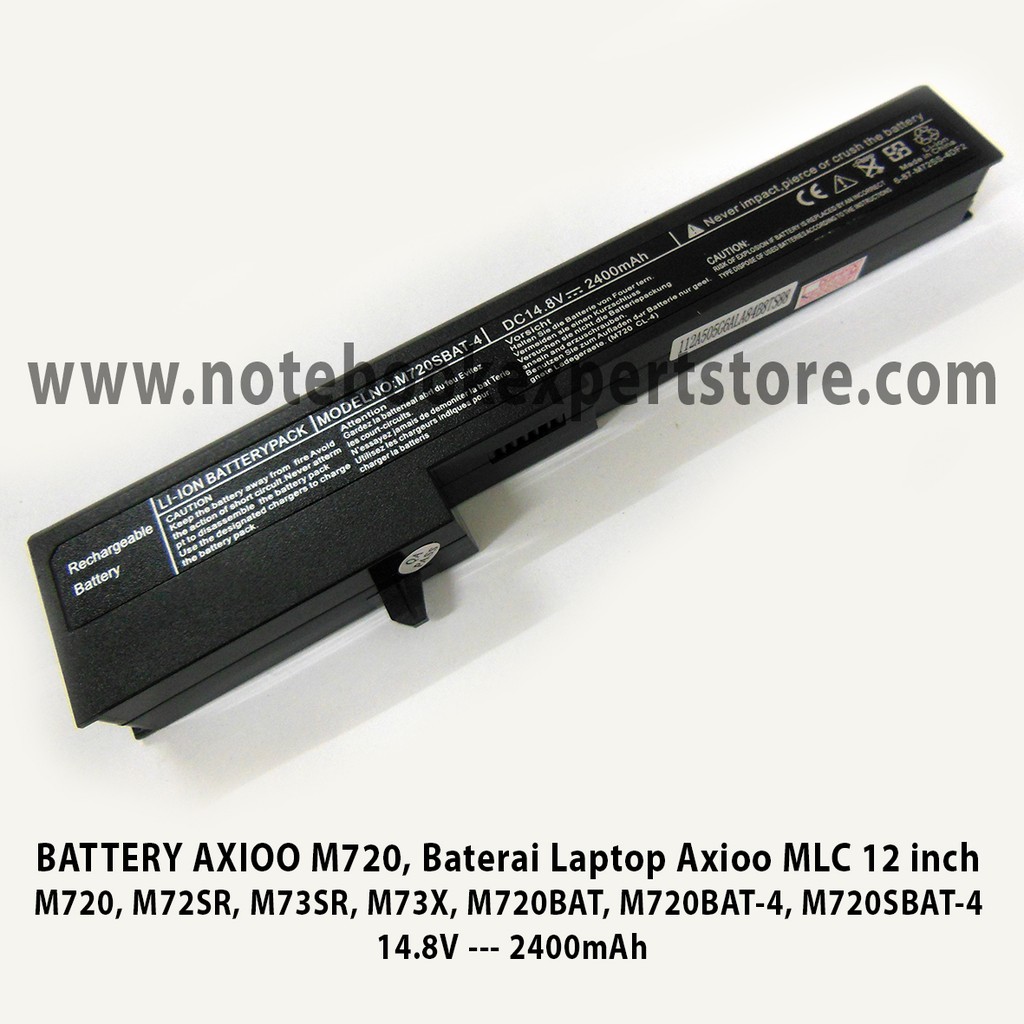 BATERAI FOR LAPTOP AXIOO M720, M720, M72SR, M73SR, M73X, M720BAT, M720BAT-4 - OEM