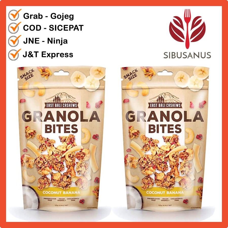 

East Bali Cashews Granola Bites Coconut Banana 125gr