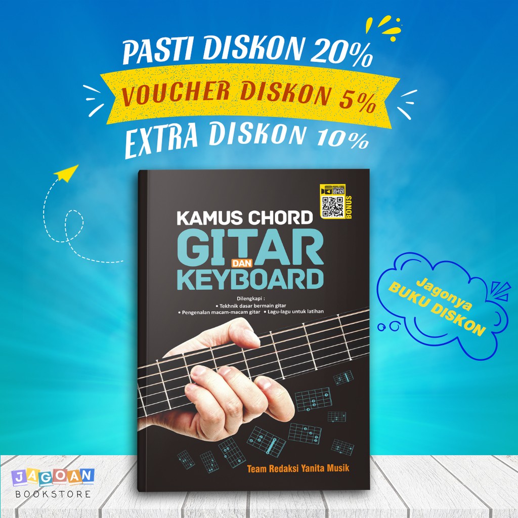 Buku Kunci Kamus Chord Gitar Dan Keyboard