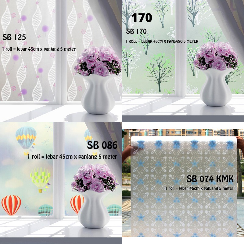 GD SUNBLAST KACA UK 5 METER X 45CM SB STICKER KACA SUNBLAST KACA   STICKER SETIKER WALLPAPER PINTU JENDELA KACA BUAT KAMAR MANDI DEKORASI DECOR DEKOR RUMAH WALPAPER SANBLAST WELPEPER SANBLAS SUNBLAST SUNBLAS LEMARI MOTIF POLOS BUREM BURAM KOTAK DAUN BUNGA