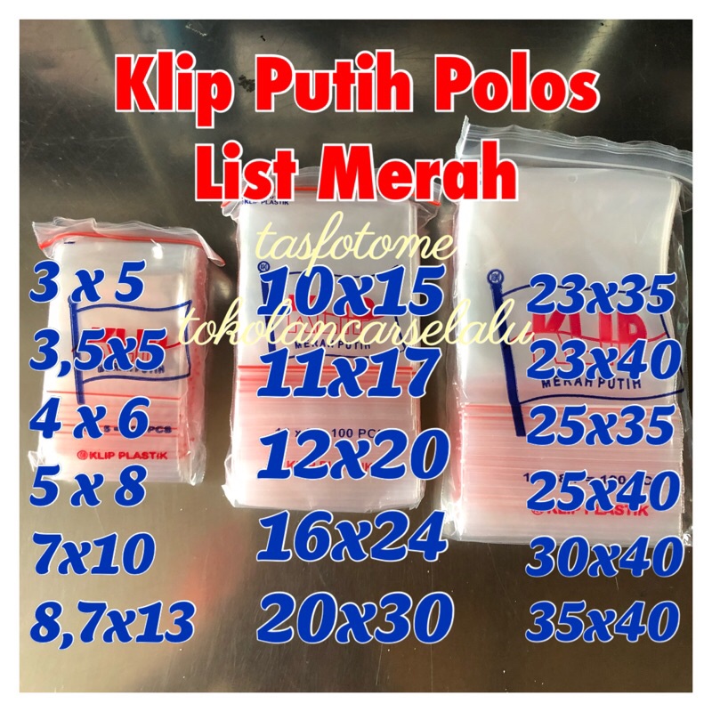 plastik Klip Obat 7x10 8,7x13 10x7 13x8,7 13x8.7 8.7x13 cm cetik ziplock zipack zipbag zipper bag pe