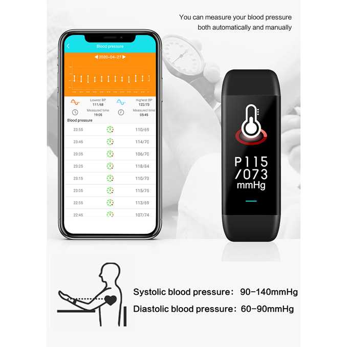 SKMEI Medical Smartwatch Heartrate Blood Pressure Monitor - P9