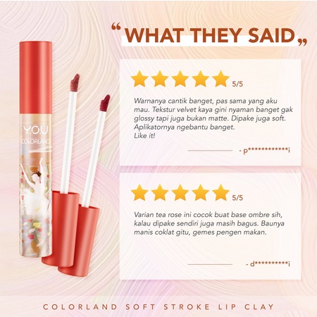 ⭐BAGUS⭐ Y.O.U COLORLAND LIPCREAM | Powder Mousse Lip Stain YOU MAKEUPS 3.2 Gr Lipstick Lip Crayon Liptint Lipclay