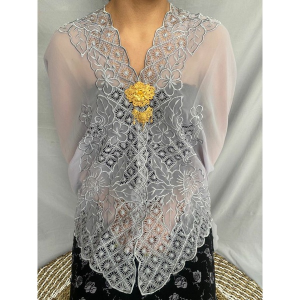 Kebaya Bali By Ani Kain Kebaya Katun Swiss Full Bordir